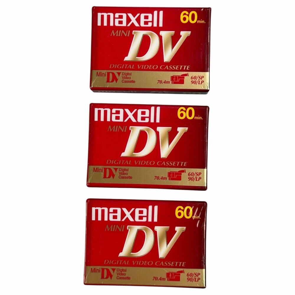 Maxell Mini DV Digital Video Cassette Tape 60 Minute 3 Pack Sealed New